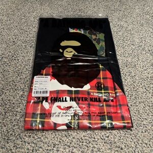 A Bathing Ape Black and Red Plaid T-Shirt